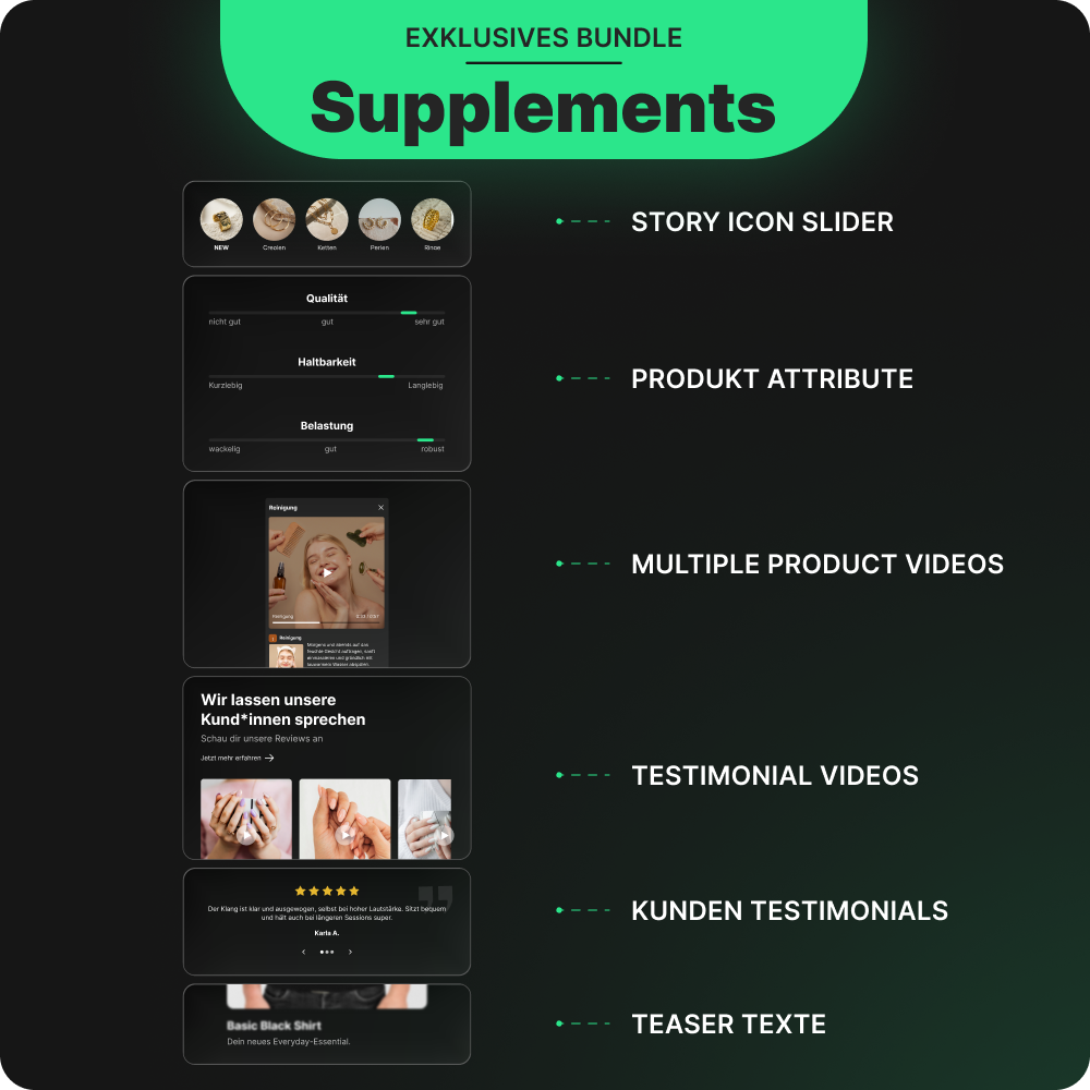 Bundle für Supplements-Shops