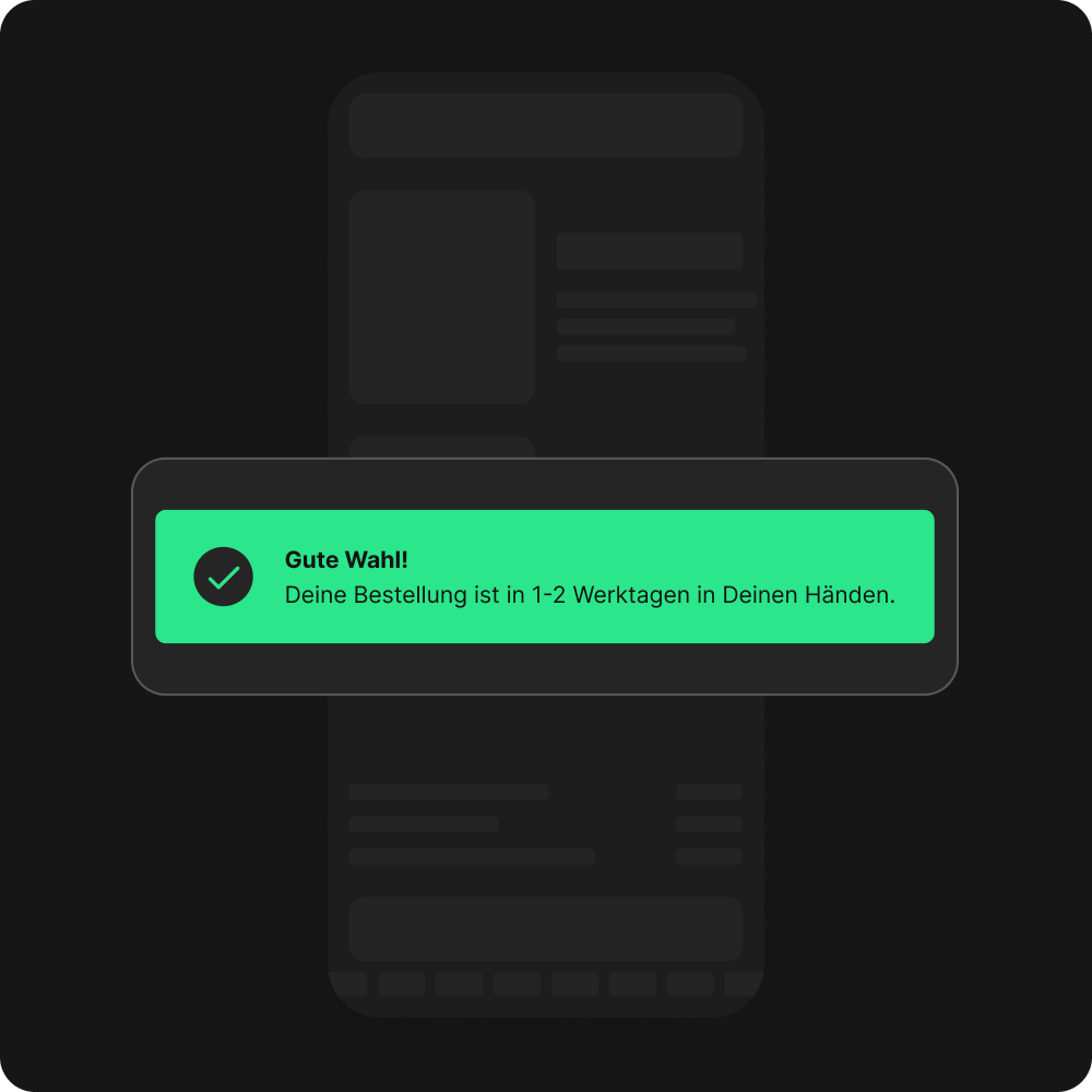 Kaufentscheidung beglückwünschen